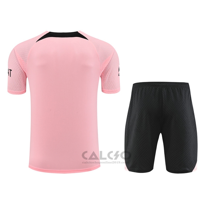 Tuta da Track Paris Saint-Germain Manica Corta 2022-2023 Rosa - Pantaloncini